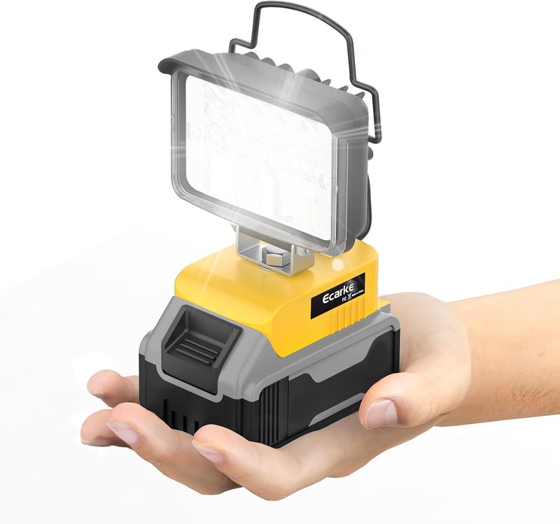 Ecarke Cordless Handheld Flashlight for DeWalt 18V/20V: LED Work Battery Light - 20W 2000LM Tools for Working in Dark Environments,Outdoor,Fishing,Gift,Job Site&Security Lighting(Only Tool) - Image 1